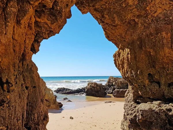 Praia da Rocha in Portimao Portugal — Stockfoto