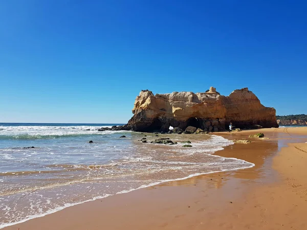 Praia da Rocha w Portimao Portugalia — Zdjęcie stockowe