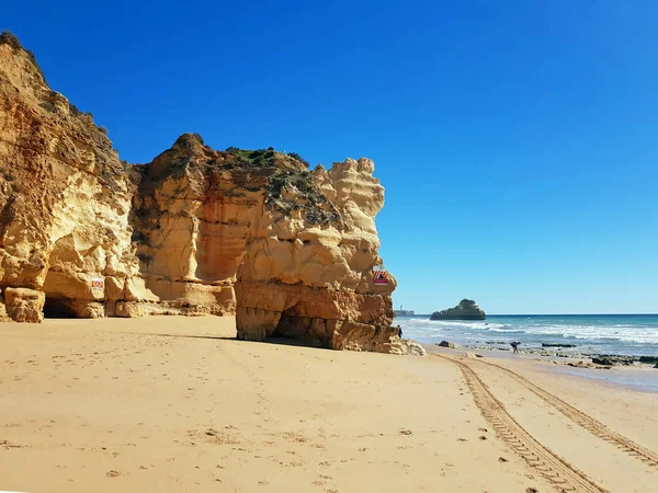 Praia da Rocha w Portimao Portugalia — Zdjęcie stockowe