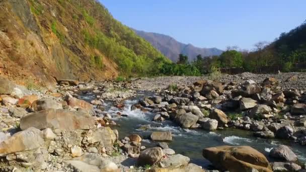 Río Ganga Laxmanjhula India — Vídeo de stock
