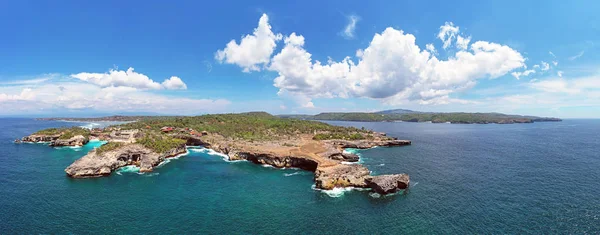 Aerial panorama from Nusa Lembongan in Indonesia — Stock Photo, Image