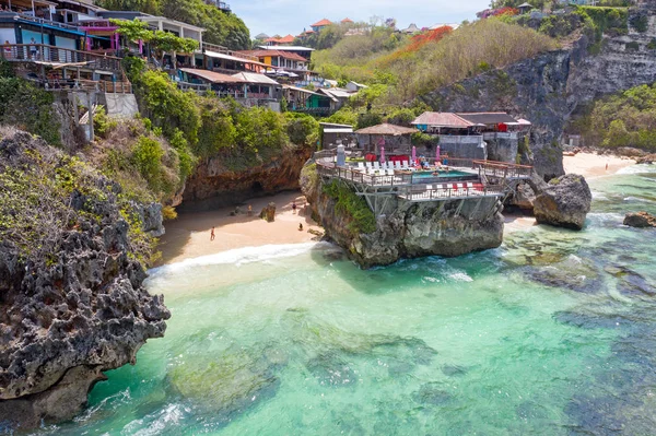 Aerial from Suluban beach in Uluwatu area on Bali Indonesia — Stock Photo, Image