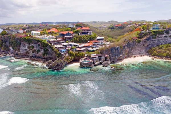 Aerial from Suluban beach in Uluwatu area on Bali Indonesia — Stock Photo, Image