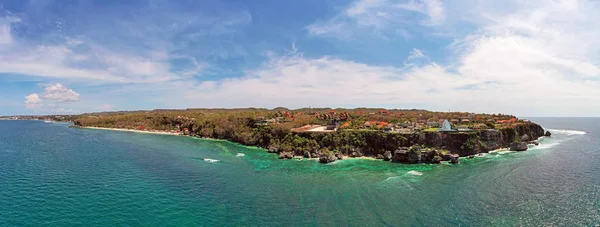 Panorama aéreo da costa oeste em Bali Indonésia no Uluw — Fotografia de Stock