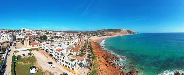 Panorama Aéreo Aldeia Luz Algarve Portugal — Fotografia de Stock
