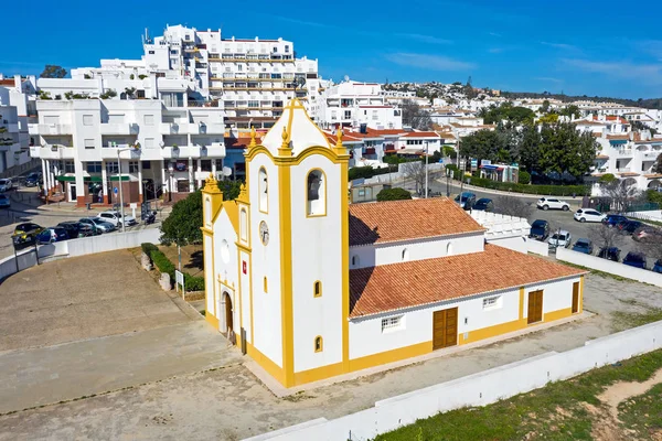 Vzduch Historického Kostela Luz Algarve Portugalsko — Stock fotografie