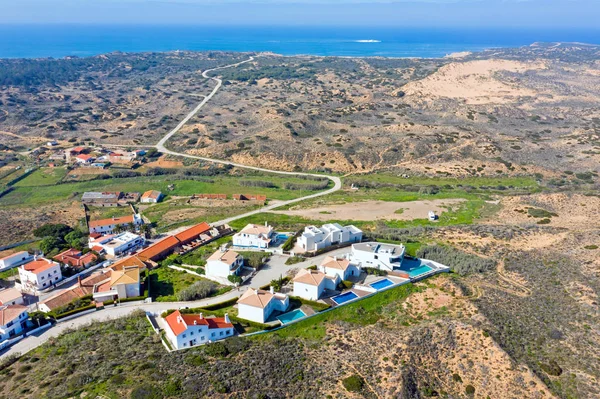 Luftaufnahme Von Carapateira Der Westküste Portugal — Stockfoto