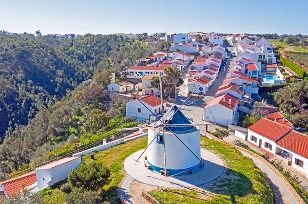 Aerial Windmill Odeceixe Portugal — Stock Photo, Image