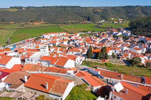 Vzduch Tradiční Vesnice Odecixe Portugalsku — Stock fotografie