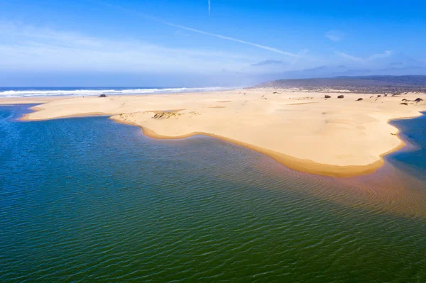 Flygfoto Från Stranden Carapateira Västkusten Portugal — Stockfoto