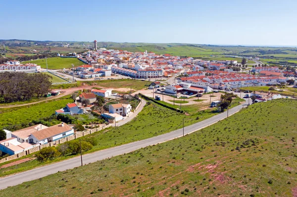 Vzduch Vesnice Vila Bispo Algarve Portugalsko — Stock fotografie