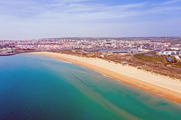 Aereo Lagos Meia Praia Nell Algarve Portogallo — Foto Stock