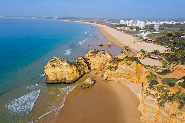 Letectví Praia Tres Irmaos Alvoru Portugalsku — Stock fotografie