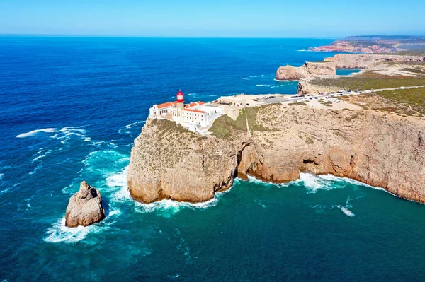 Aérea Desde Faro Cabo Vicente Portugal — Foto de Stock