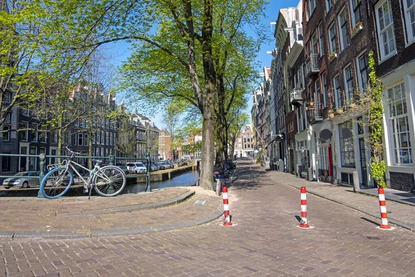 Πόλη Γραφική Από Άμστερνταμ Την Άνοιξη Στην Ολλανδία — Φωτογραφία Αρχείου