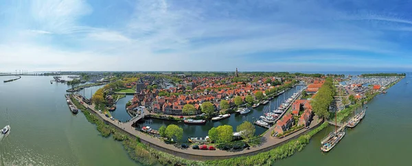 Panorama Aéreo Porto Cidade Histórica Enkhuizen Nos Países Baixos — Fotografia de Stock