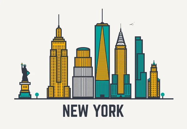 New York şehir hatları — Stok Vektör