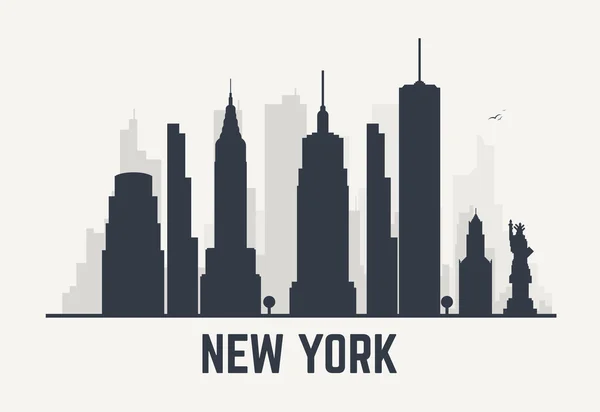 Skyline of New York City Stock Vector Image by ©frimerke #7556872