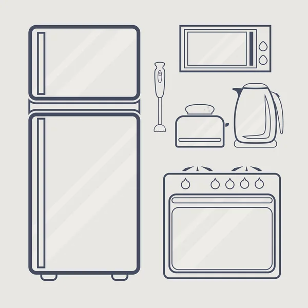 Küchenzeilen-Symbol — Stockvektor
