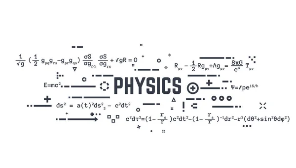 Équations de ligne de physique — Image vectorielle
