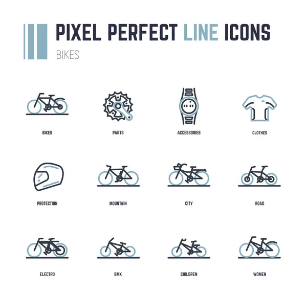 Conjunto de iconos de bicicleta — Archivo Imágenes Vectoriales