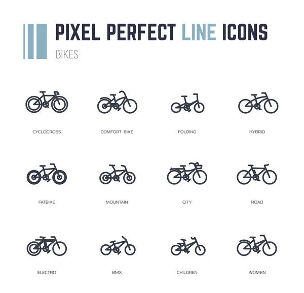 Icônes cadres de vélo — Image vectorielle