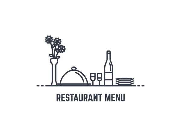 Banner menu restaurante — Vetor de Stock