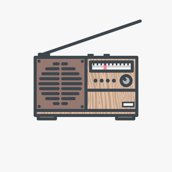 Retro FM radio receiver — Stock Vector