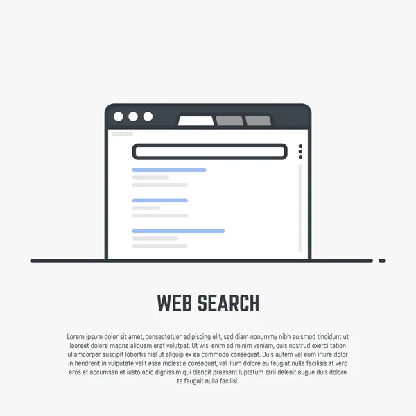 Web page design de pesquisa — Vetor de Stock