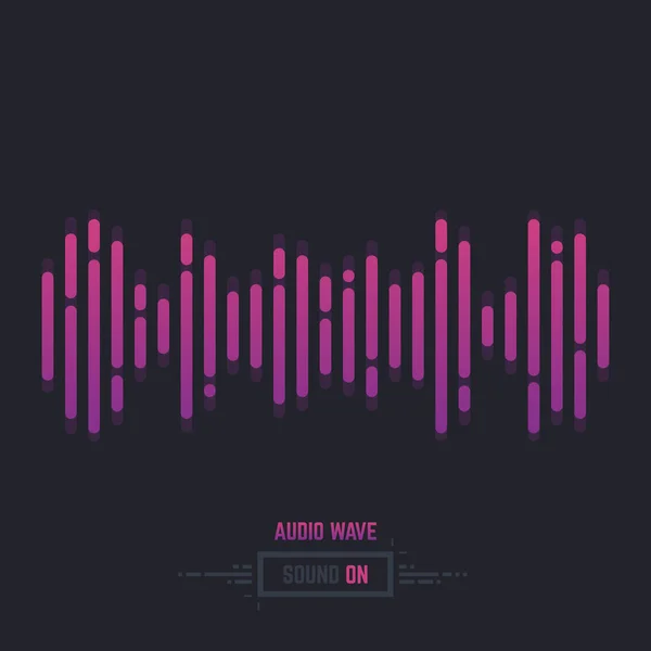 Sound wave audio — Stock Vector