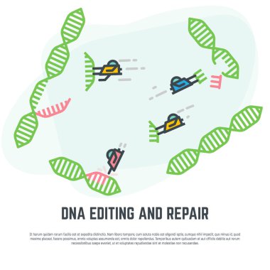 DNA editing nano bots clipart