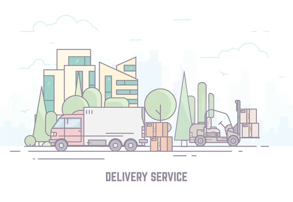 Illustration du service de livraison — Image vectorielle