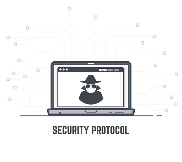Biztonsági protokoll — Stock Vector