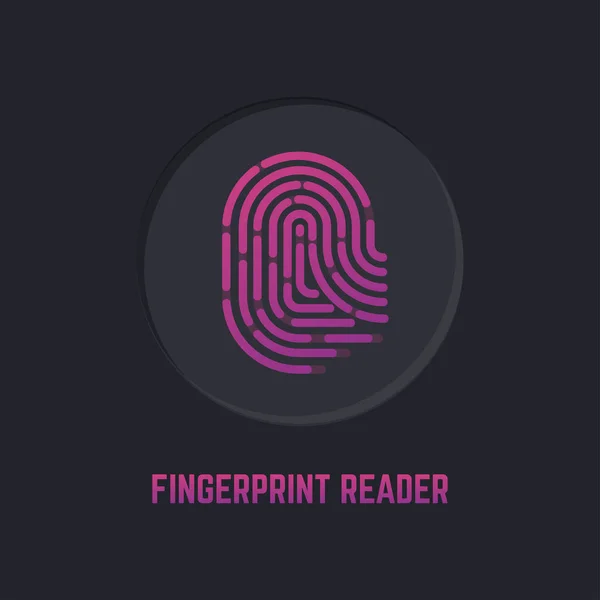 Fingerprint reader-ikonen — Stock vektor