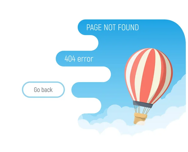 Ballon à air 404 page — Image vectorielle