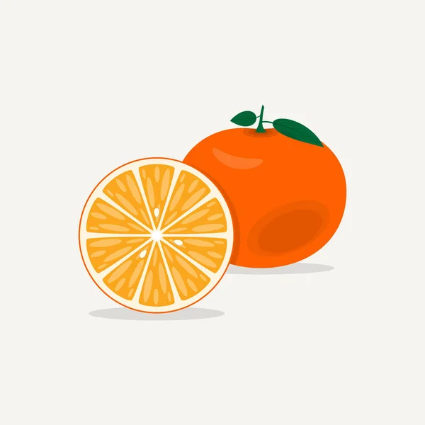 Citrus Mandarijn platte pictogram — Stockvector