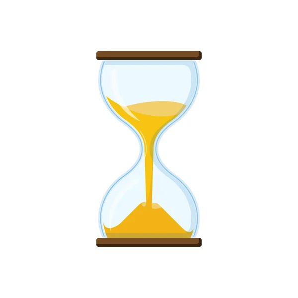 Hourglass with transparent glass — Stock Vector