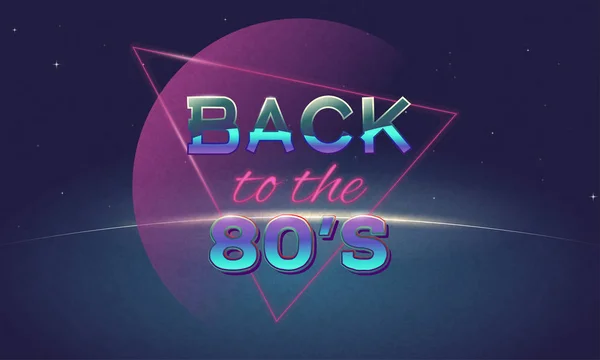 Volver al cartel de los 80 — Vector de stock