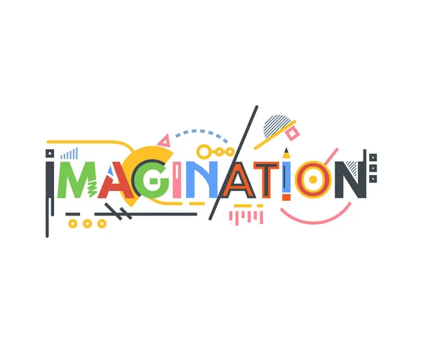 Banner de texto de imaginação —  Vetores de Stock