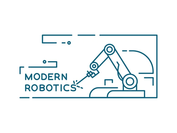 Factory robotic arm — Stock Vector