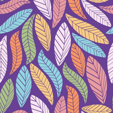 Renkli yaprakları desen. Şirin ve parlak desen için eğlenceli ve mutlu tarzı olan marka. Yinelenen desen. Çocuk/çocuk desen için uygun.