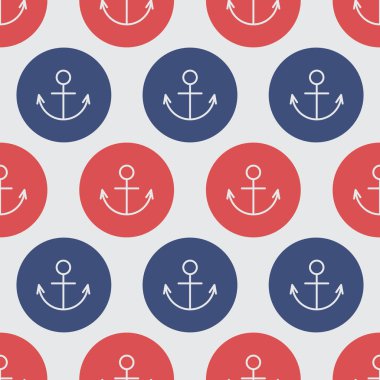 Denizci lekeli demir. Sevimli ve eğlenceli tarzı olan marka için eğlenceli, modern ve esnek bir şablon. Yinelenen desen. Mutlu, parlak ve deniz ruh hali.