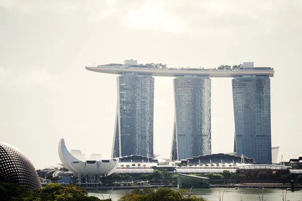 Pohled Marina Bay Sands Hotel Singapuru — Stock fotografie