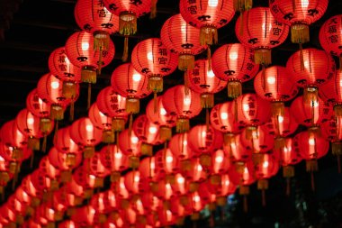 Çin yeni yılı fenerler mahallesinde, havai fişek kutlama