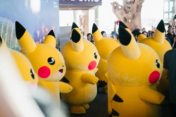 Singapore March 2018 Pikachu Parade Gardens Bay Major Tourist Local — Stock Photo, Image