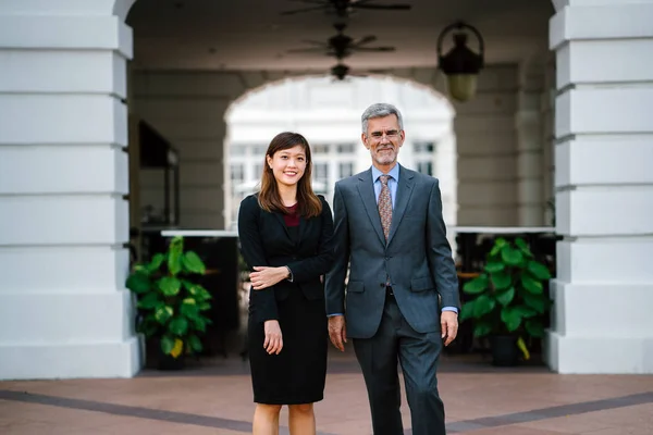 Hombre Mujer Negocios Calle Concepto Negocio — Foto de Stock