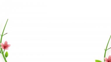 Alpha ile beyaz arka plan üzerinde büyüyen çiçek süsleme