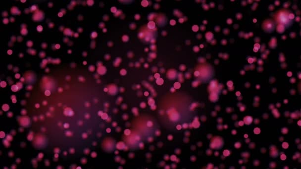 Rosafarbene Lichtschein Teilchen Bokeh Schlupflöcher — Stockvideo
