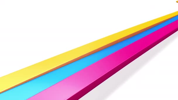 Dynamic Waving Colorful Stripes Loop — Stock Video