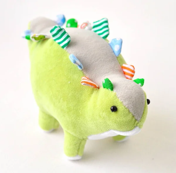 Green Textil Stegozaurus Toy — Stock Photo, Image